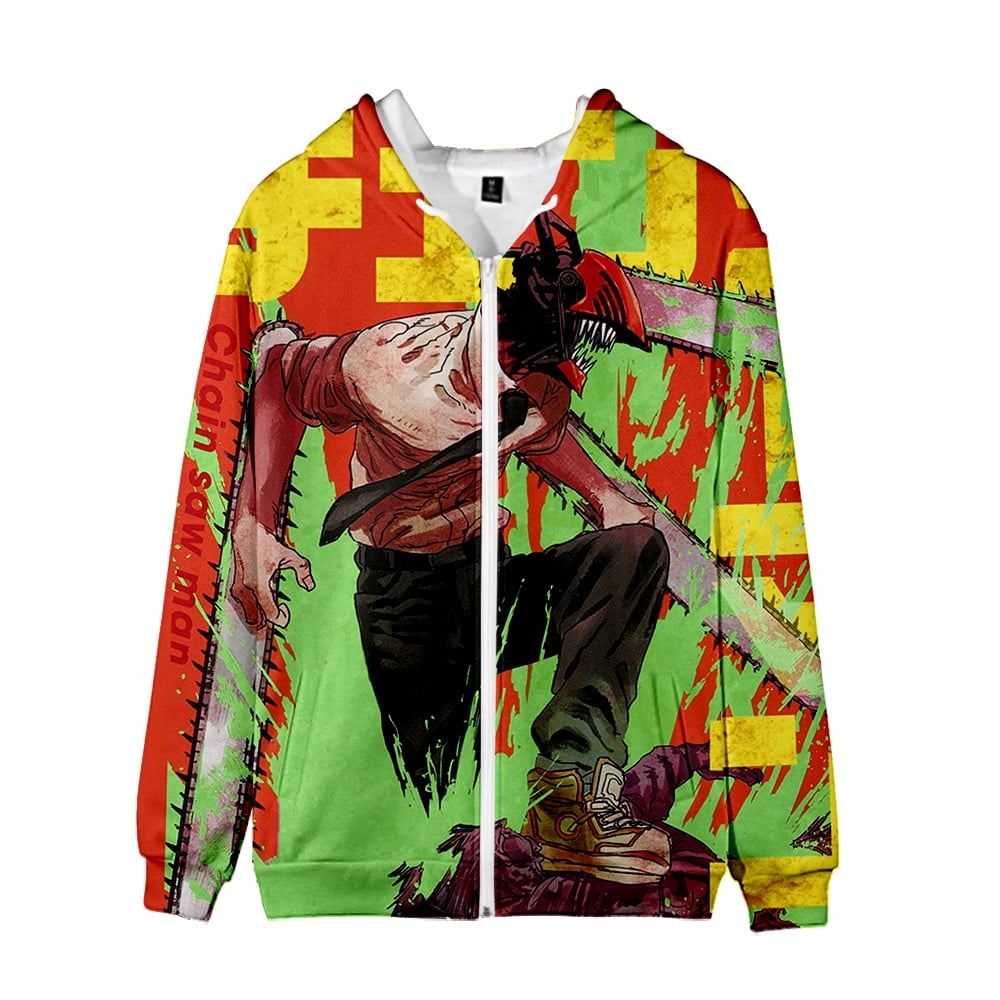 Chainsaw Man 3D Printing Comic Zip hoodie sweater Hot Autumn