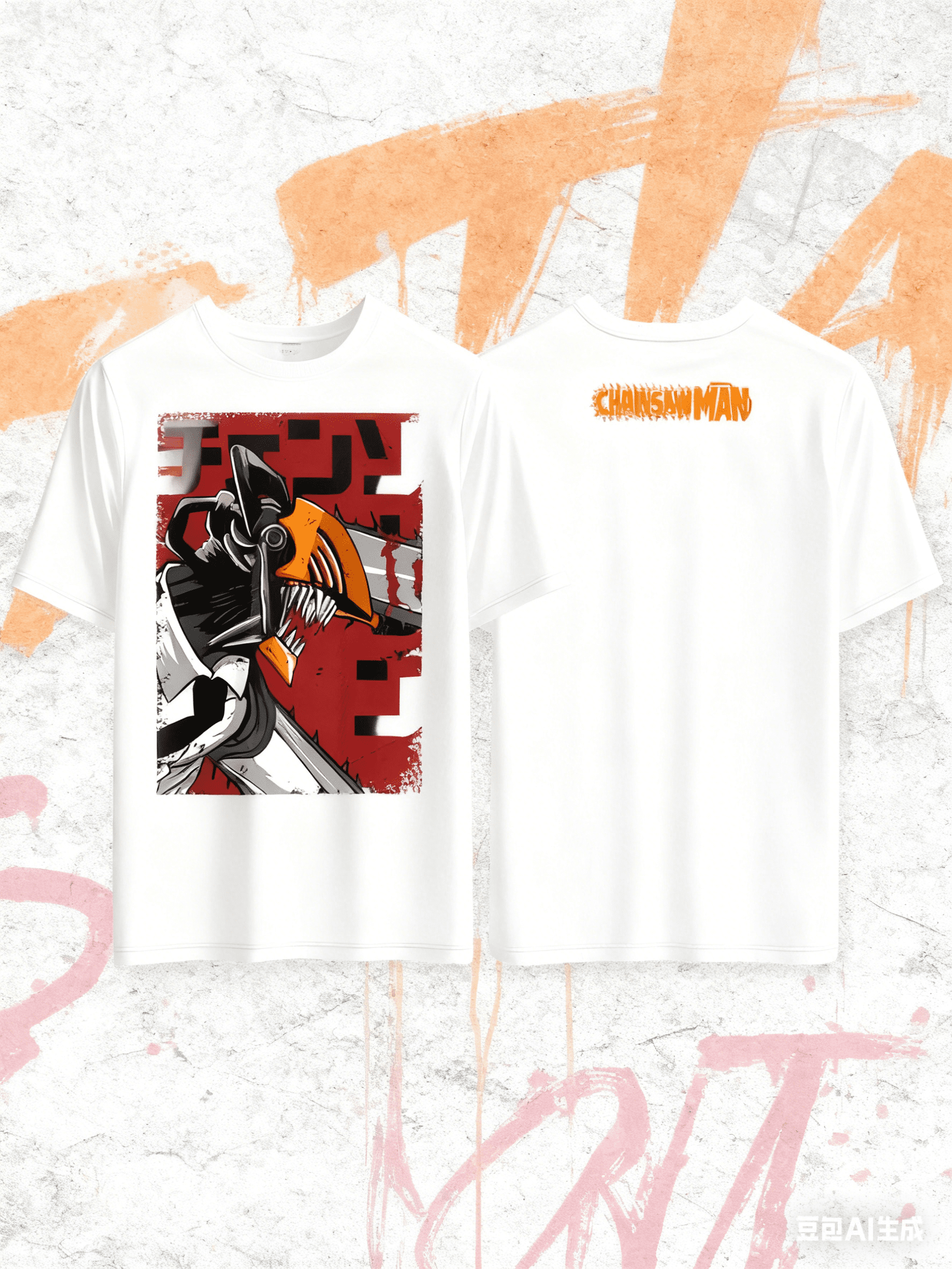 Chainsaw Man Anime Printed Pure Cotton T-shirt for Men and Women Casual ...