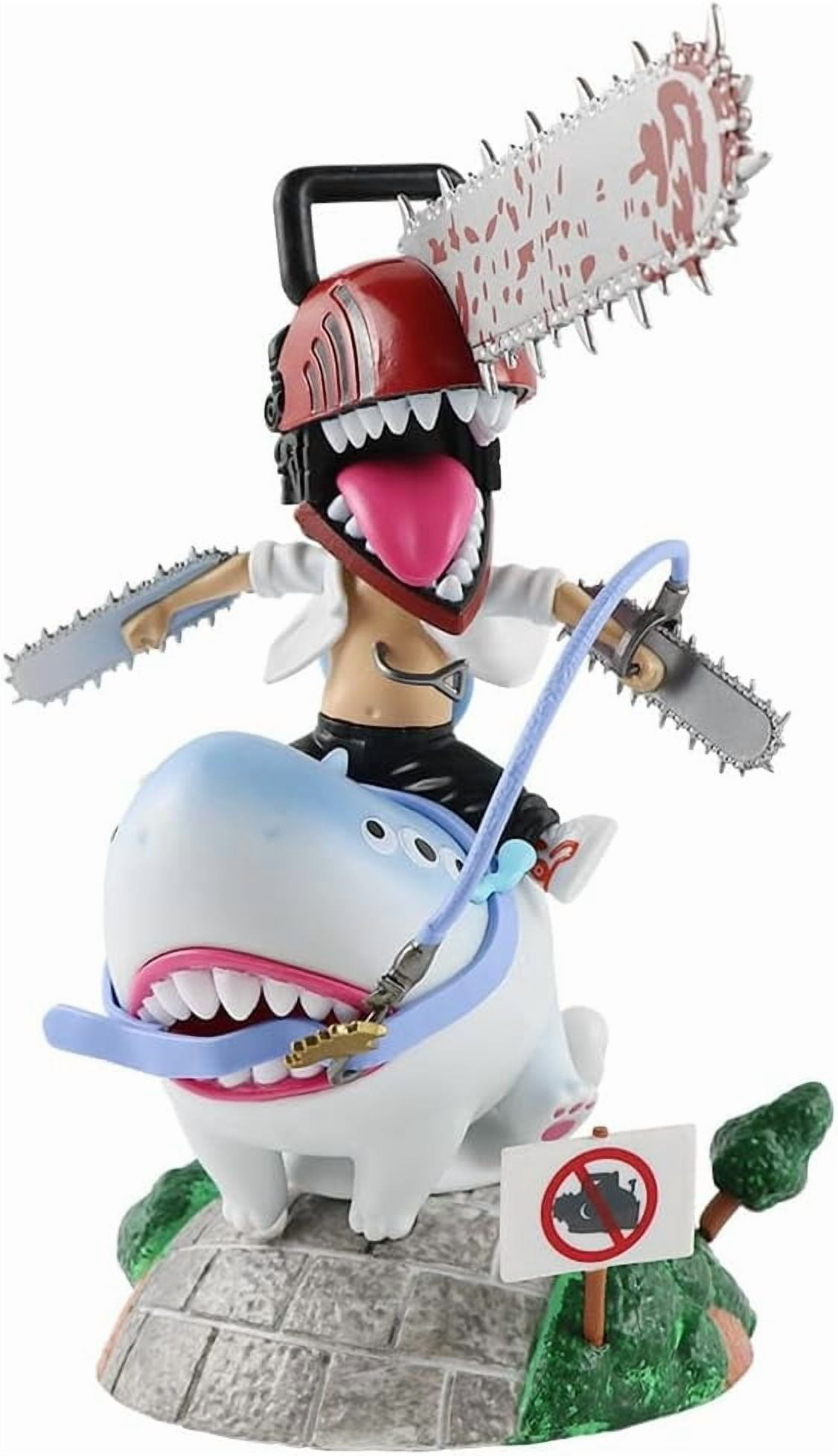 Chainsaw Man Figure, Fighting Shark Chainsaw Man Figurine 24cm/9.8inch Handmade PVC Anime Model Statue Collectible Craft Gift