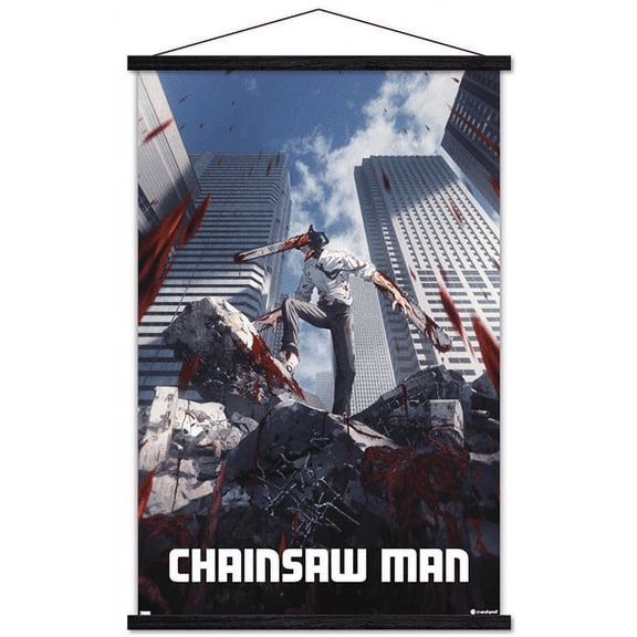 Chainsaw Man - Key Art Wall Poster with Magnetic Frame, 22.375" x 34"