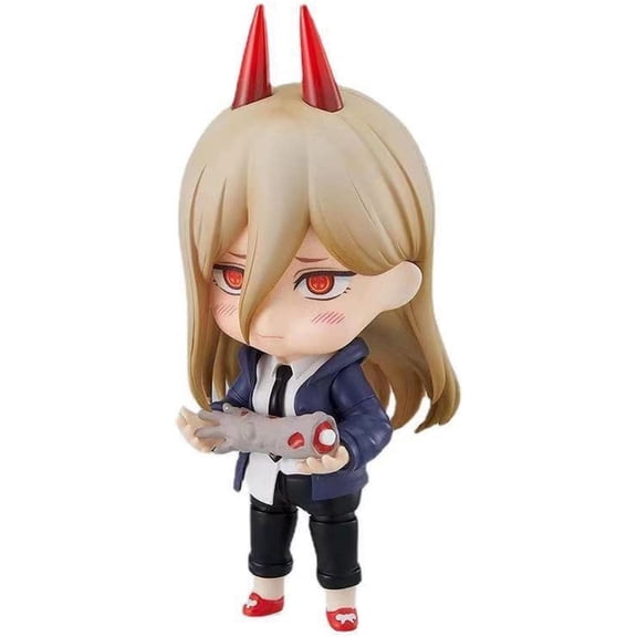 Chainsaw Man Power Q Version Nendoroid Replacement Face Figure Action Figure with Doll Accessories PVC Character Figures Desktop Figures