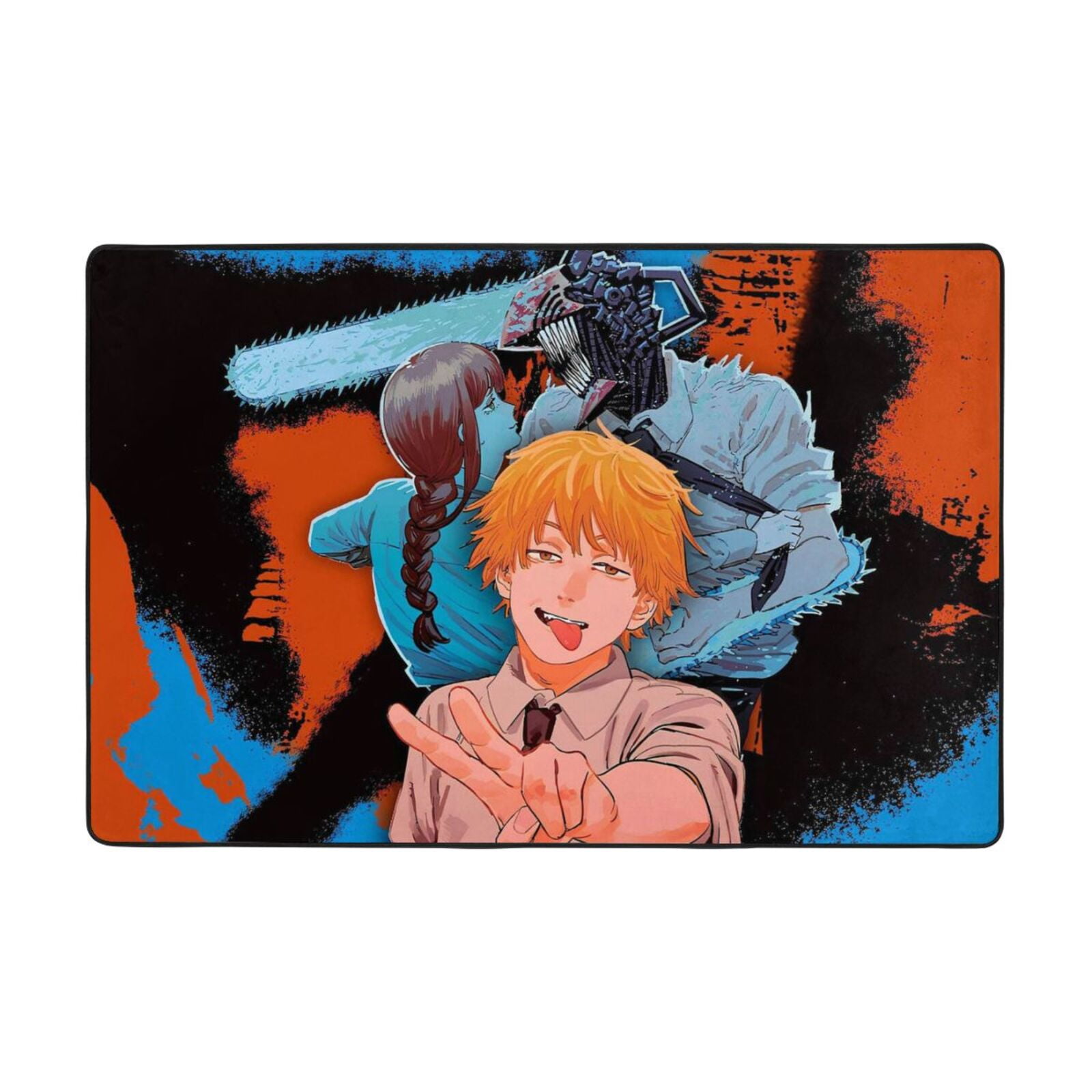 Chainsaw Man Rug Non-Slip Locking Edge Carpet Thickened Large Size Door ...