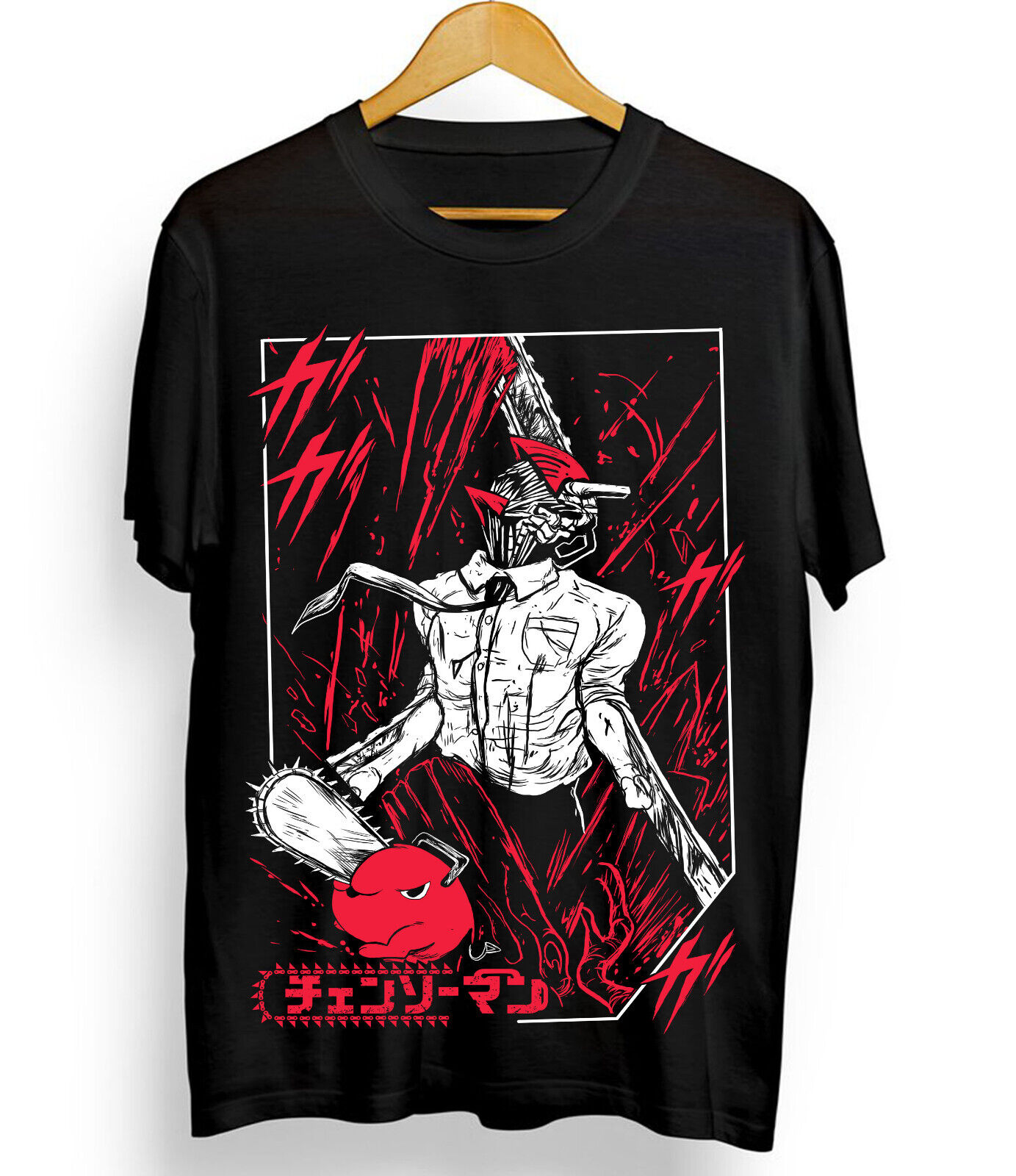 Chainsaw Man TShirt Chainsaw Man Anime Csm Denji Power Black Shirt