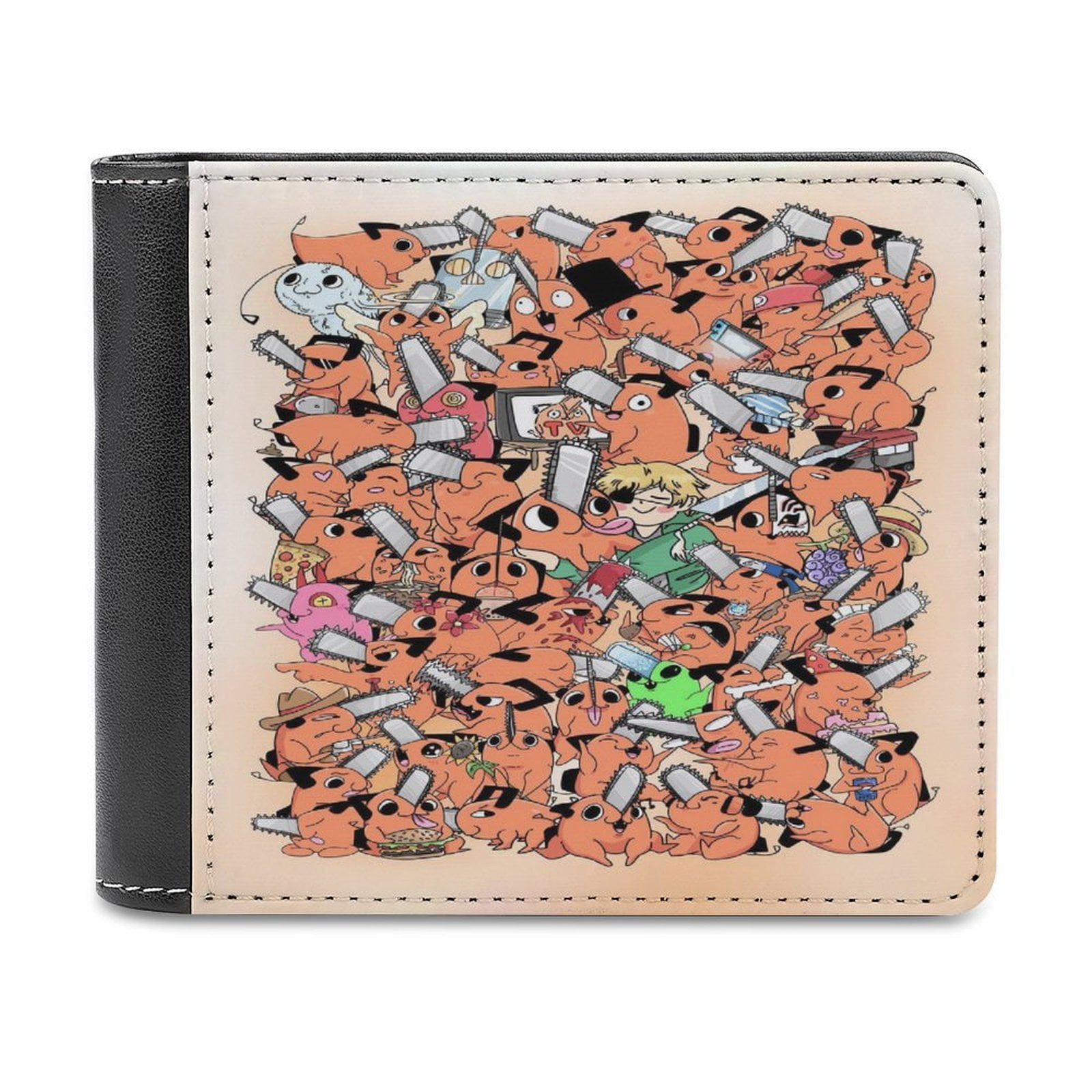 Chainsaw Orange Men Wallet for Men Leather Purse Clutch Card Holders ...