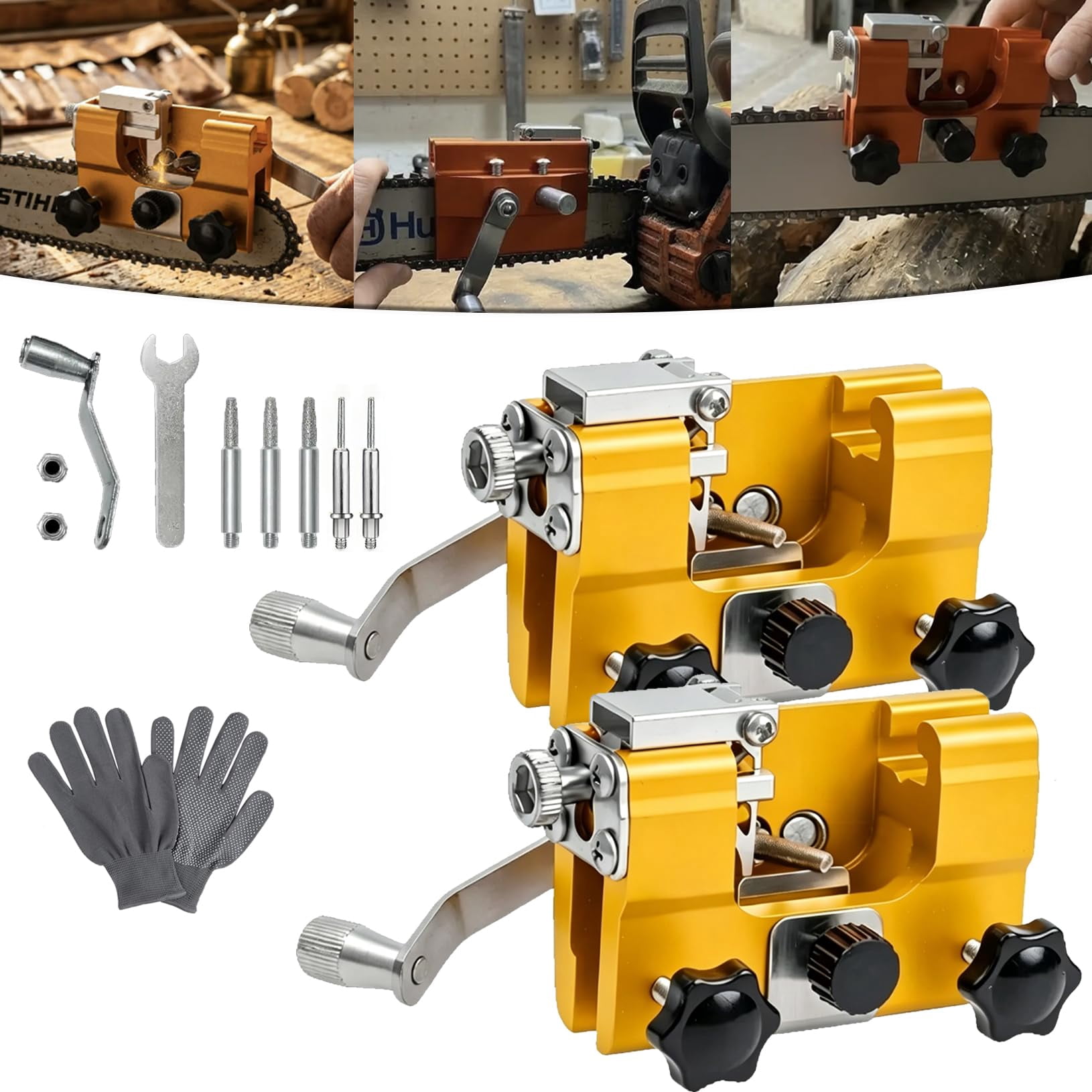 Chainsaw Sharpener, 2026 New Chain Saw Sharpener Tool with 5 Grinding ...