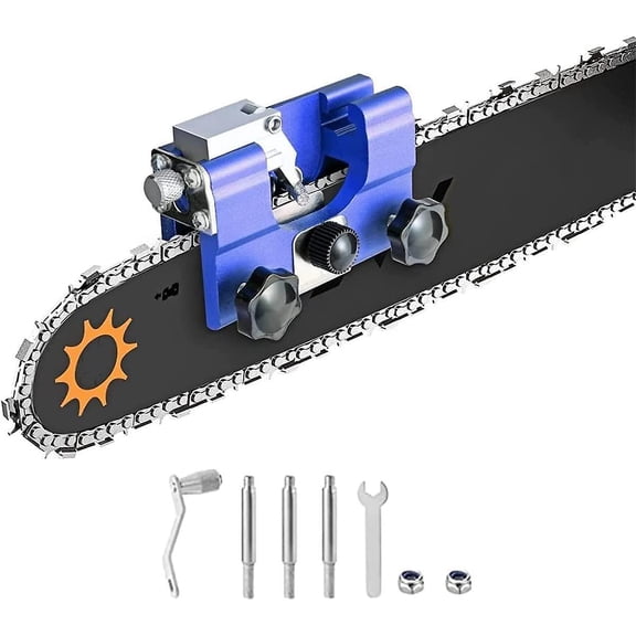 Chainsaw Sharpener, Chainsaw Chain Sharpening Jig Kit With 3 Carbide Knives For All Kinds Of Chainsaws, Lumberjack's Hand-crank Portable Chainsaw Shar