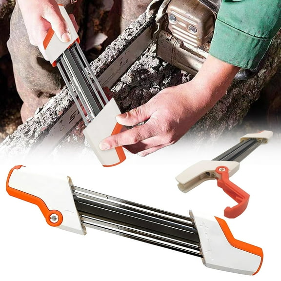 Chainsaw Sharpener Ecohintz Manual Chainsaw Sharpener Kit with Grinding Head - Handheld File & Accessory for Chain Maintenance, Portable & Easy-To-Use, File Tool Kit, White1