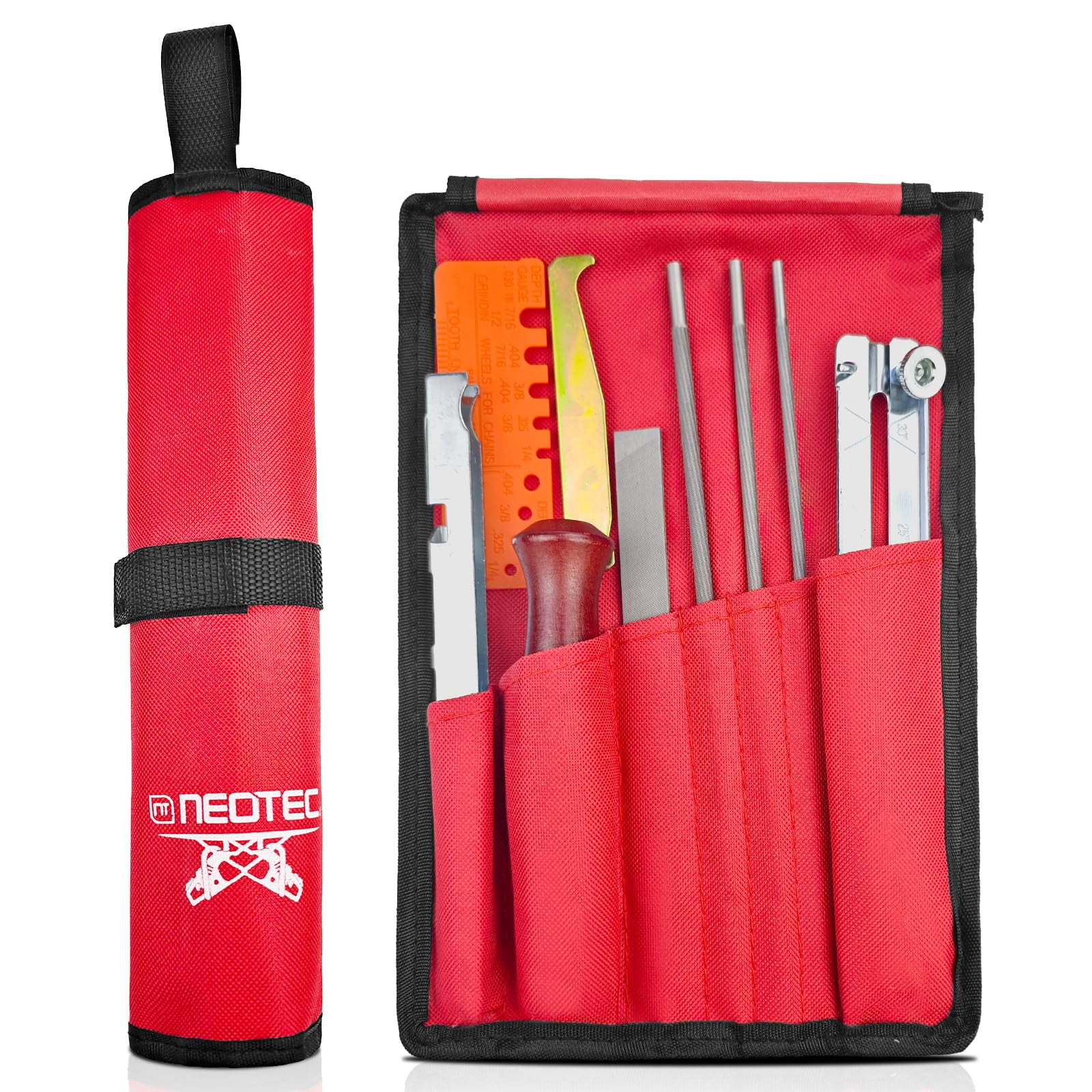 Chainsaw Sharpener File Kit, 10pcs Chain Saw Sharpener Tool with 5/32 ...