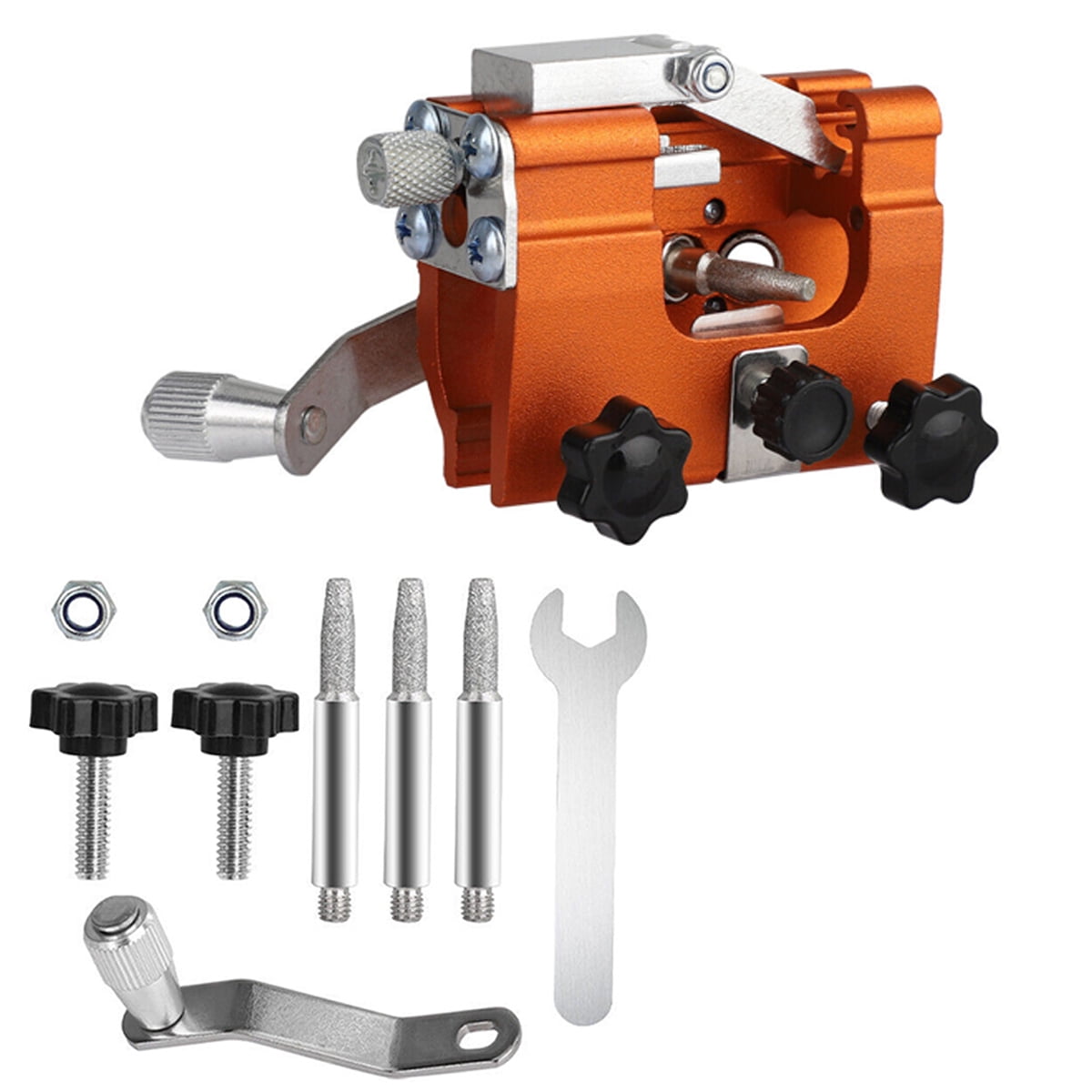 Chainsaw Sharpener, HandCranked Chainsaw Sharpening Jig Kit, Portable