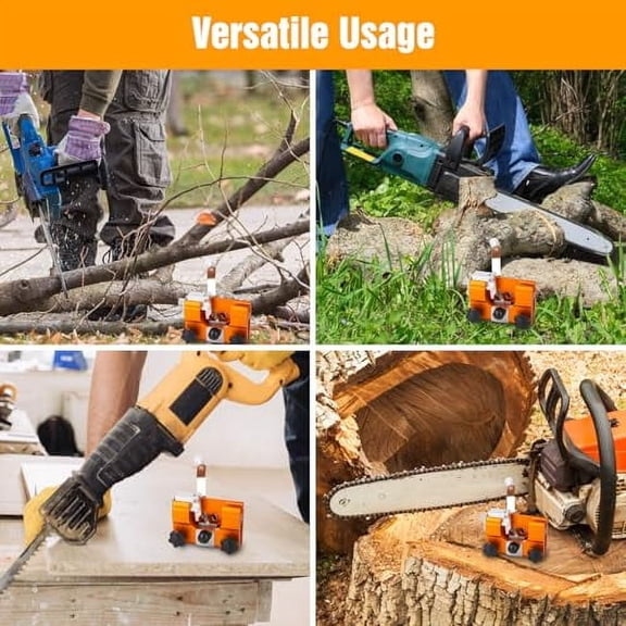 Chainsaw Sharpener Jig, Portable Hand Crank Chain Saw Sharpener Tool, Chain Saw Sharpener Tool for 6"-20" Chain Saws and Electric Saws (B)