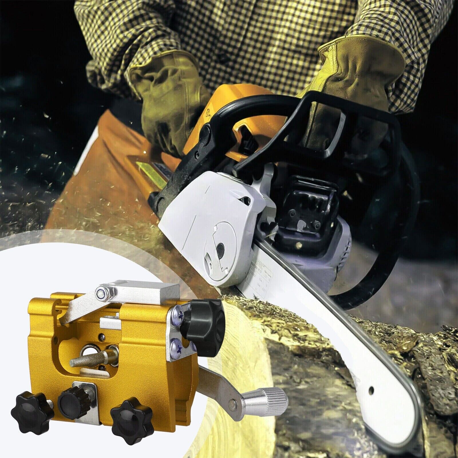 Chainsaw Sharpener Jig Sharpening Kit for 8-20" Chain Saws & Electric ...