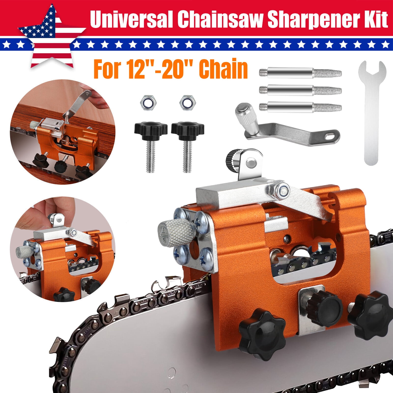 Chainsaw Sharpener Jig Sharpening Tool Kit for 12"-20" Chain Saws ...