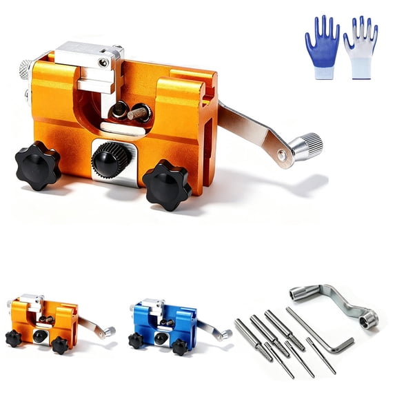 Chainsaw Sharpener Kit, Portable Chain Saw Chain Sharpener Tool with Adjustable Clamp, Manual Chainsaw Sharpening Tool for 4-22 Inch Saw Chains, Bar Mount Chainsaw Blade Sharpener Kit