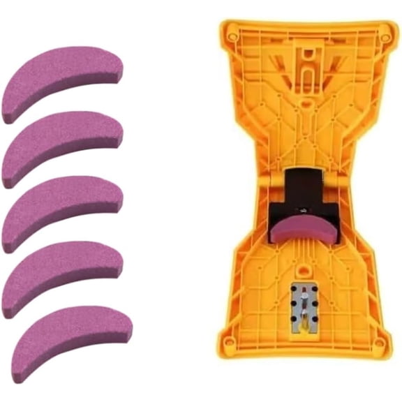Chainsaw Sharpener Kit for 14-20 Inch Chains with 5 Stones, Portable Bar Mount Grinder Tool