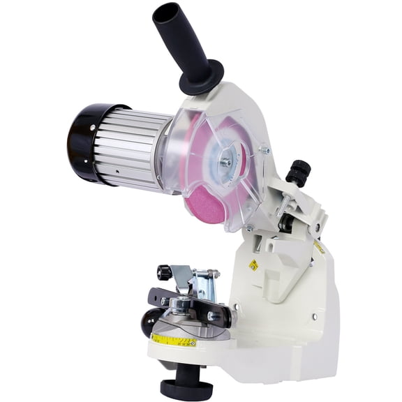 Chainsaw Sharpener Professional Multi-Angle Adjustable Chain Grinder 120-Volt Bench Grinder Universal Saw Chain Sharpener, for All Chainsaw Chains gray color,