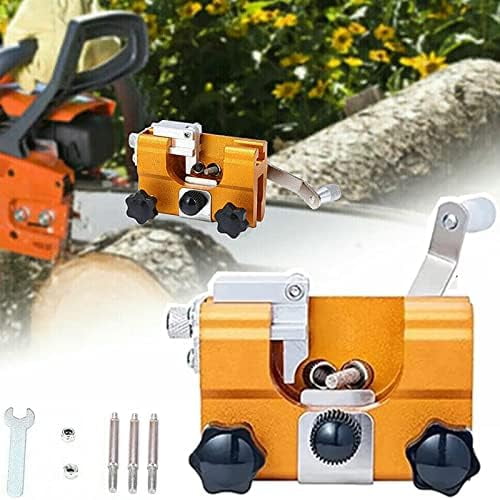 Chainsaw Sharpener Tool Cordless Chain Saw Sharpening Jigs Chain Saw Blade Sharpener Hand-Crank Chain-Saw Sharpener for All Kinds of Blade and Electric Saw$$Tools & Hardware Other