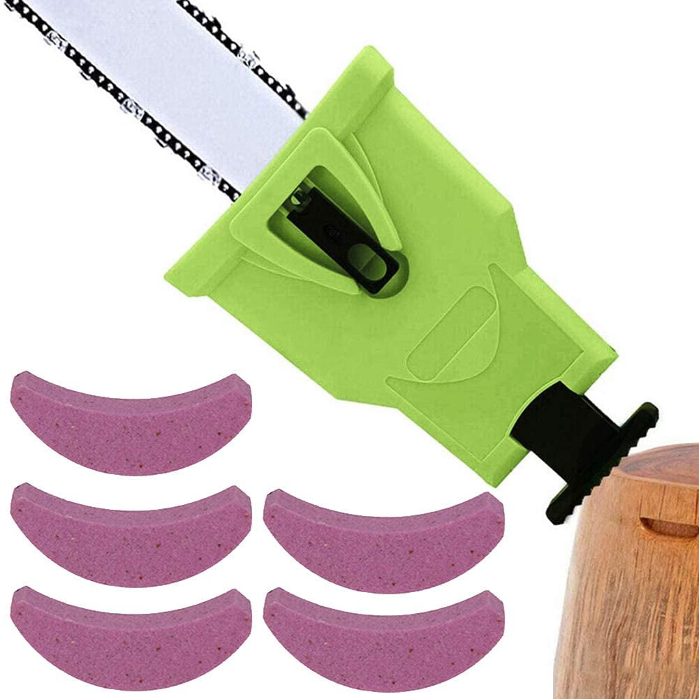Chainsaw Sharpener with 5 Sharpening Stones Chainsaw Chain Sharpener