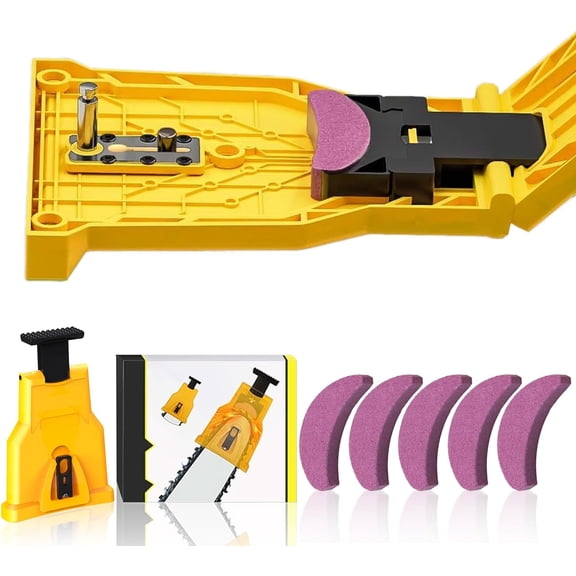 Chainsaw Sharpener with Grinding Stones, Portable Tool Kit for 12''-22''