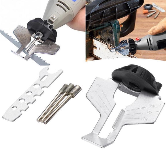 Chainsaw Sharpening Kit Electric Grinder Sharpening Polishing Attachment Set Saw Chain Tool Drill Rotary Accessories Set
