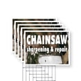 thumbnail image 1 of Chainsaw Sharpening and Repair Yard Sign 5 Pack of 12 Inch x 16 Inch Double Sided Weatherproof Heavy-Duty Plastic with Stake | Professional Tool Maintenance, Equipment Services | Made, 1 of 7