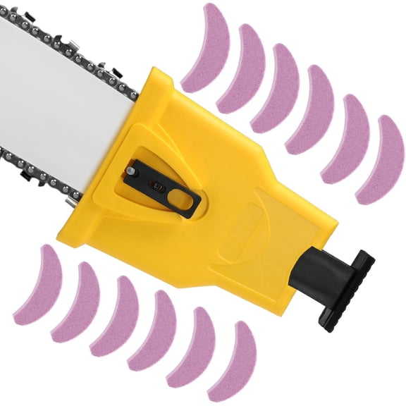 Chainsaw Sharpening Tool Bar Mount Sharpener Portable Compact Chain Teeth Grinder Fast Blade Maintenance Device with Extra Whetstone for Power Saws Wood Cutting