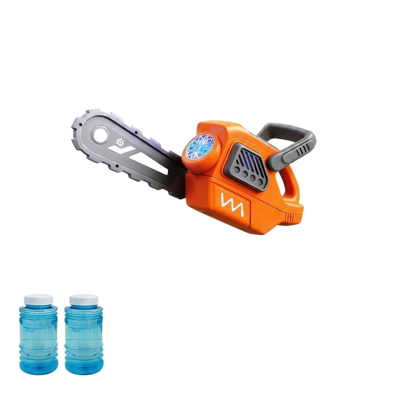 Chainsaw Style Bubble Blowing Machine with Lights and Sound, Automatic Electric Bubble Maker for Outdoor Party Camping Festival Lawn Events with Bubble Solution 200ml