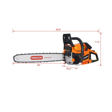 Chainsaw gas 20inch ,52cc Gasoline Chain Saw for Trees ,Wood Cutting 2-cycle EPA Compliant OREGAN BAR OREGAN CHAIN,