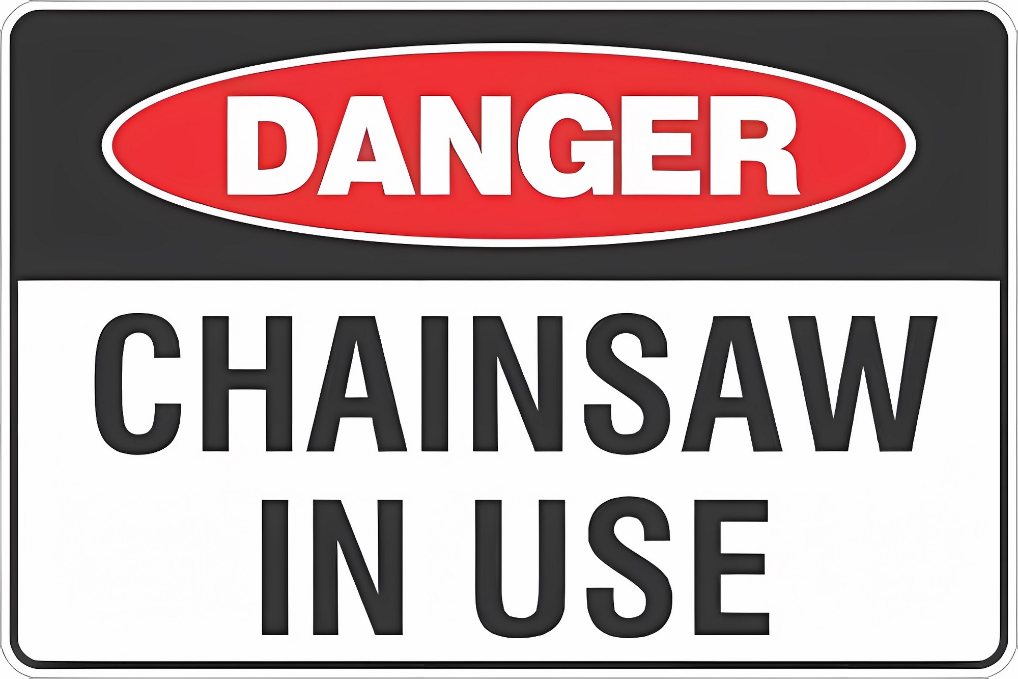 Use Chain Sign Chainsaw in Use Sign - 8