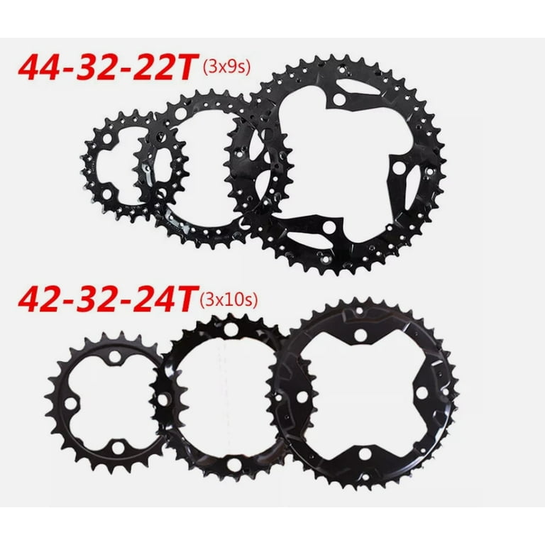 Chainset 24 32 42T 22 32 44T Triple Crankset Black 170mm Crank Arms MTB Bicycle