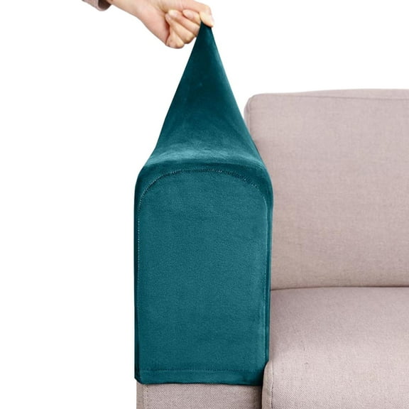 Chair Arm Protectors Stretch Armchair Slipcover Protector Elastic Washable, for Recliner Sofa Anti-Slip Soft Washable Sofa Arm Covers Protector (Blue)