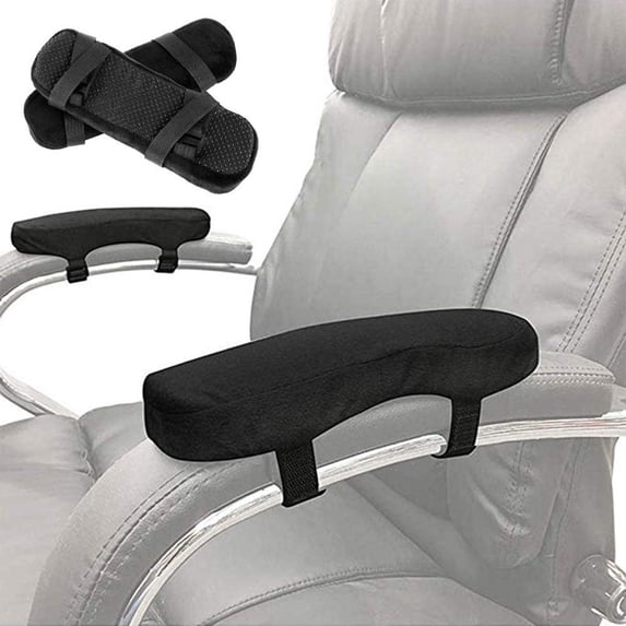 Chair Armrest Cushion Memory Foam Elbow Support Pillow for Office Seating Non-Slip Pressure Relief Pads for Gaming and Desk Work Comfort, Gray