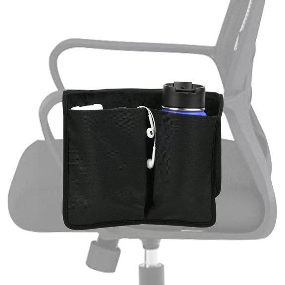 Chair Armrest Side Organizer Bedside Caddy Organizer Wheelchair Side Storage Bag Bedside Remote Holder Water Bottle Cell Phone Holder for Couch Recliner Sofa Wheelchair, 10 inches Wide