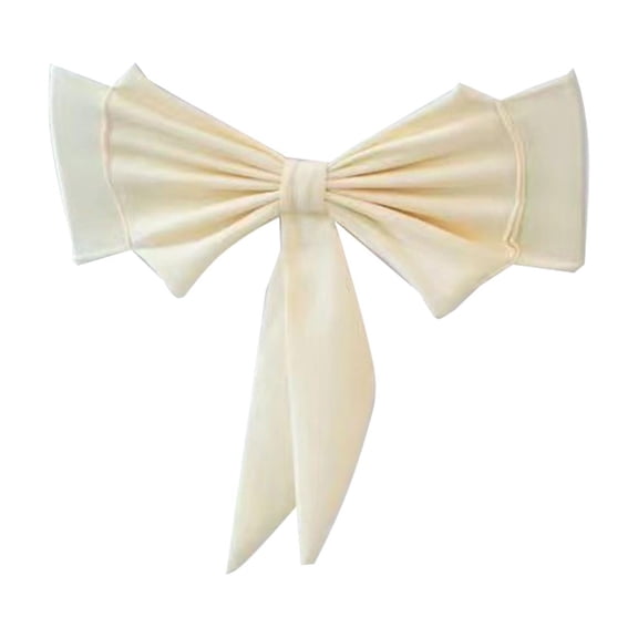 Chair Back Cover Bow Decorative Ribbon for Banquet and Holiday Events - Extra-Thick Air-Cushioned Design in 5 Colors, 35 x 14 cm
