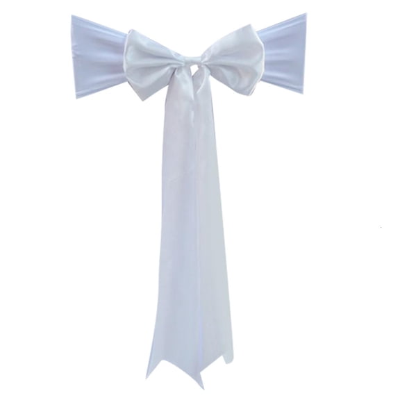 Chair Back Cover Chair Ribbons with Extended Tail Ribbon for Wedding Enhances Event Space Chair Decoration