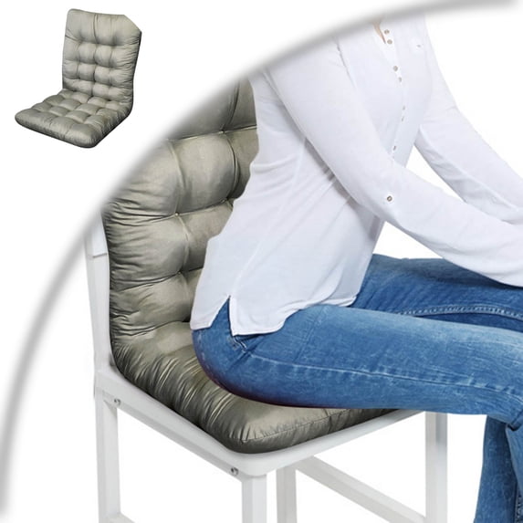 Chair Back Cushion, Rocking Chair Cushion, 18"x34" Chair Cushion, Tufted Back and Seat Cushion Non Skid , Chair Pad for Indoor Home, Kitchen, Desk Chair, Dining Chairs