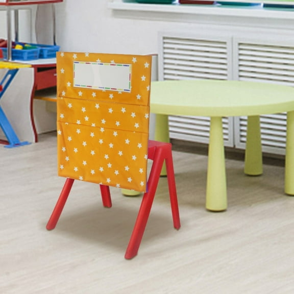Chair Back Stationery Storage Bag YellowSeat Back Pockets Storage Seat Sacks Convenient For Classroom Chairback Pocket Chair Pocket OrganizerYellow