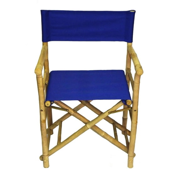 Chair Bamboo Director Low-Color:Blue,Quantity:2