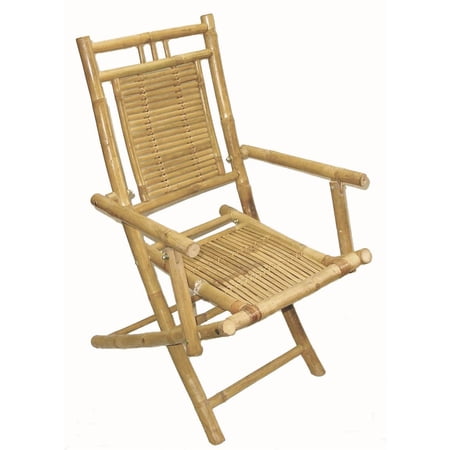 Chair Bamboo Folding Armrest Set of 2-Quantity:2