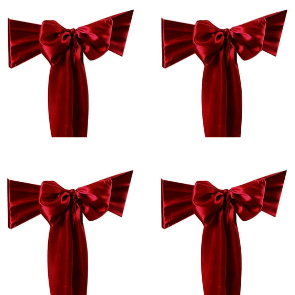 Chair Bows Ties Chair Ribbon For Event Decoration Including Weddings Birthdays Holiday Parties In Vibranted Color 4PCS