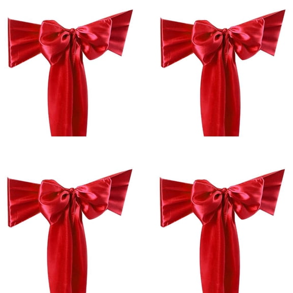 Chair Bows Ties Chair Wraps For Weddings Celebration And Family Gatherings In Optional Color Chair Sashes 4PCS