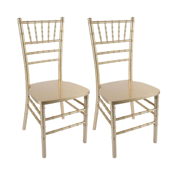 Chair Chiavari ToughWood - Sparkling Gold Champagne (A Series), 2 Chair Bundle by Chivari