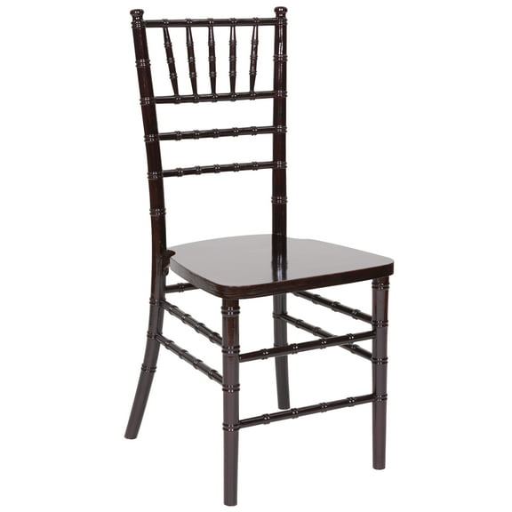 Chair - Chiavari Wood - Mahogany/Ivory Cushion (4/Box)