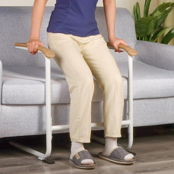 Chair Couch Stand Assist for Seniors,25.6"x24" Stand Assist Aid for Elderly,Standing Aid & Support Device with Soft Handles for Elderly Mobility & Daily Living Stand to Sit,330 lbs Loading,White