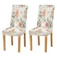 thumbnail image 1 of Chair Cover 2 Pack Removable Dining Chair Protectors Washable Chair Slipcovers Seat for Home Wedding Decor Watercolor Rose Floral Pattern, 1 of 6