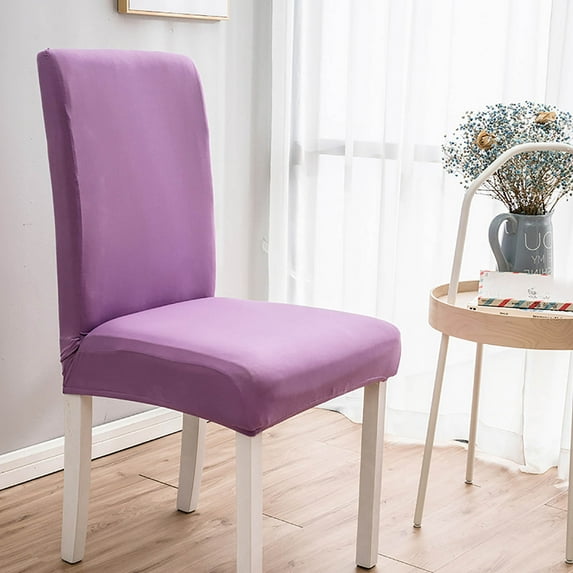 Chair Cover under $5! Xqxayjr Elastic Chair Slipcover, Stretchable Dining Chair Cover with Skirt, Universal Fit Chair Protector for Home, Solid Color Washable Seat Cover