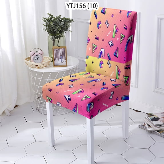 Chair Cover Abstract Lines Wedding Banquet Home Seat Case Office Back House Restaurant Hotel