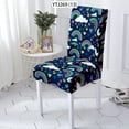 thumbnail image 1 of Chair Cover Back House Restaurant Hotel Seat Case Sliovers Protector Decoration Washable Print, 1 of 5