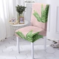 thumbnail image 1 of Chair Cover Botanical Pink Background Chaise Seat CaseRemovable Stretch s Dinner Room Anti-Dirty K, 1 of 5