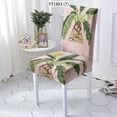 thumbnail image 1 of Chair Cover Botanical Pink Background Chaise Seat CaseRemovable Stretch s Dinner Room Anti-Dirty K, 1 of 5