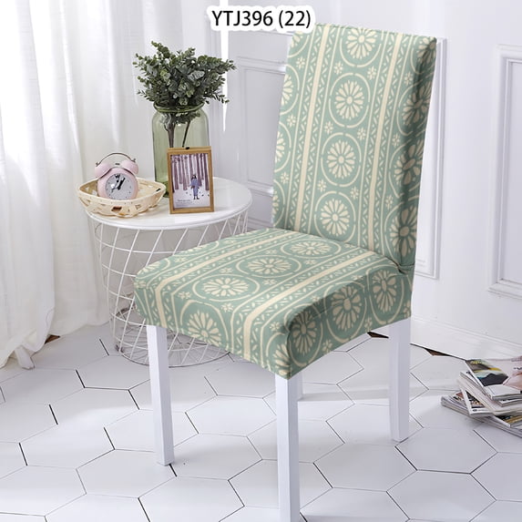 Chair Cover Circular Background Chaise Seat CaseRemovable Stretch s Dinner Room Anti-Dirty Kitchen